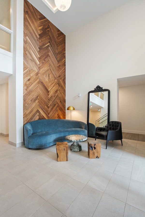 Modern apartment lobby