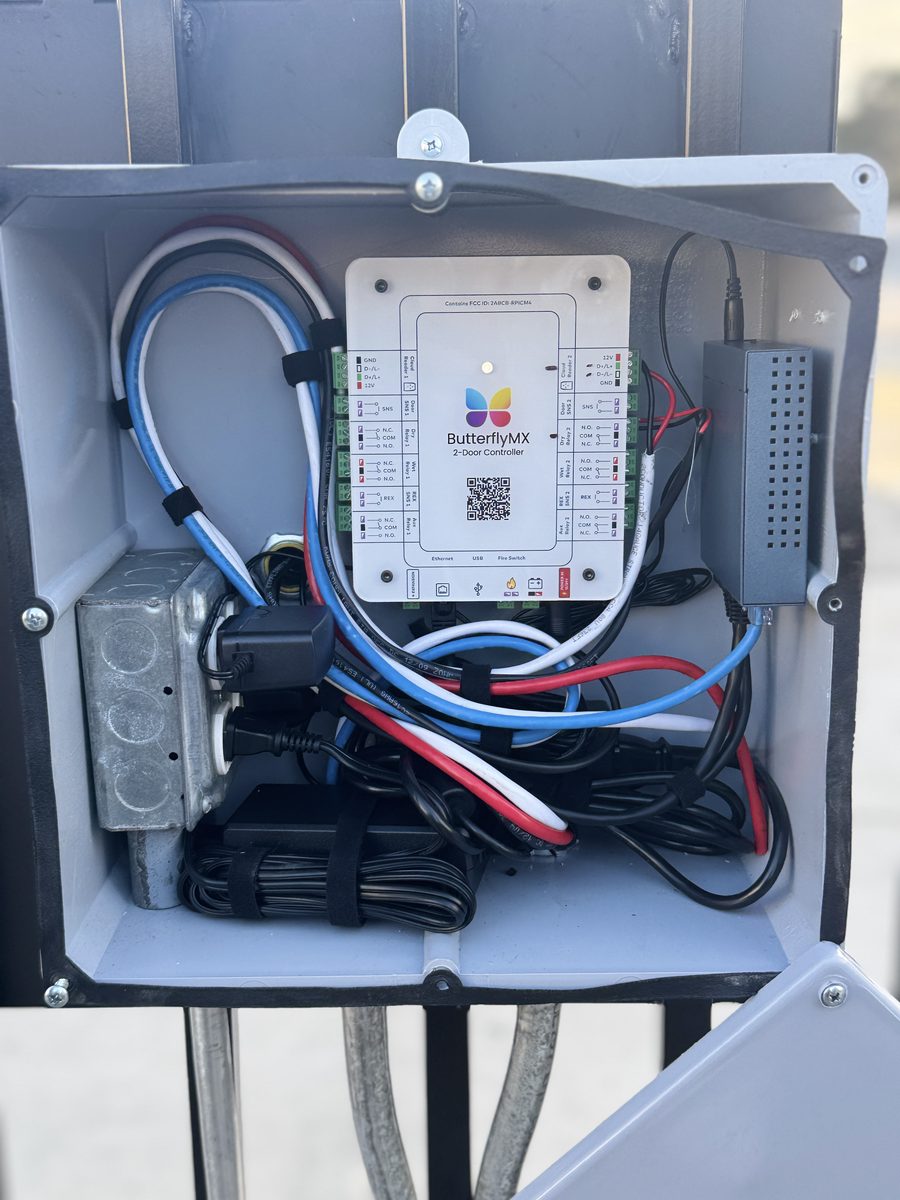 Cloud access-control controller wired in an enclosure
