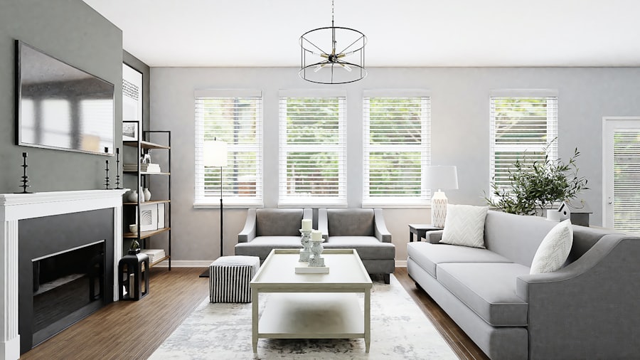 Modern smart home living room